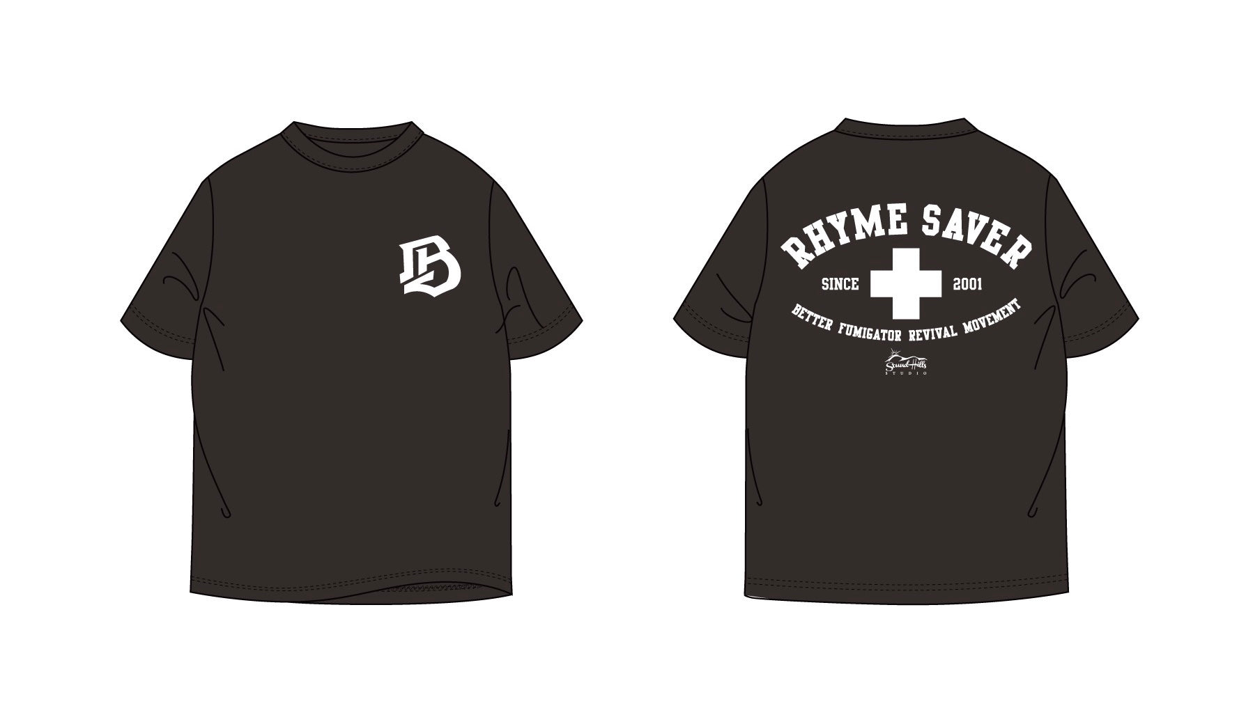 ICE BAHN RHYMESAVER Tシャツ 4種まとめ RHYME SAVER T-shirt '25 BLACK – HHR WEB STORE