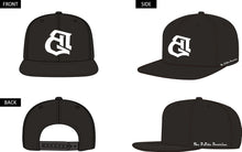 画像をギャラリービューアに読み込む, 裏IB SNAP BACK CAP-ブラックボディ-前白
